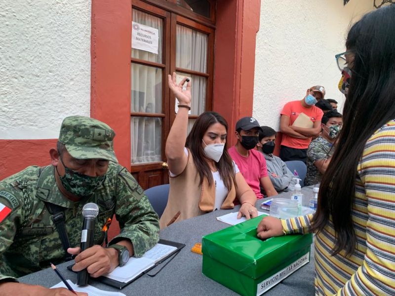Realizan con éxito sorteo del Servicio Militar Nacional en Tlaxcala Capital